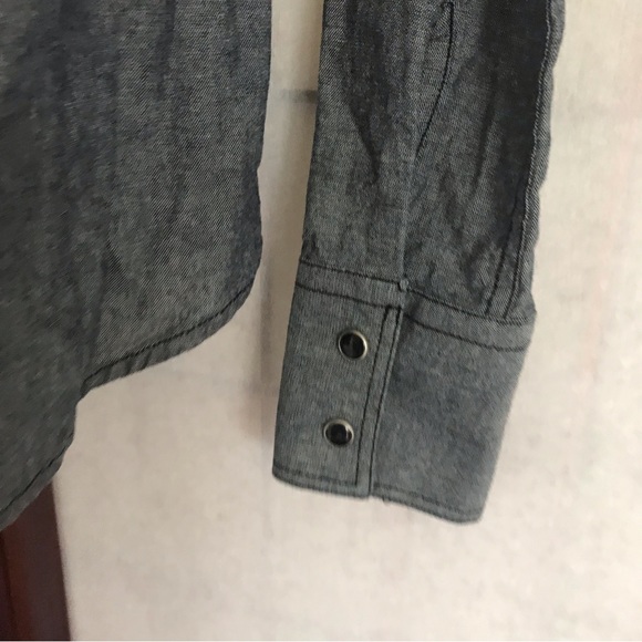 WILLIAM RAST Gray Snap Button Shirt, Size XS - Picture 5 of 14